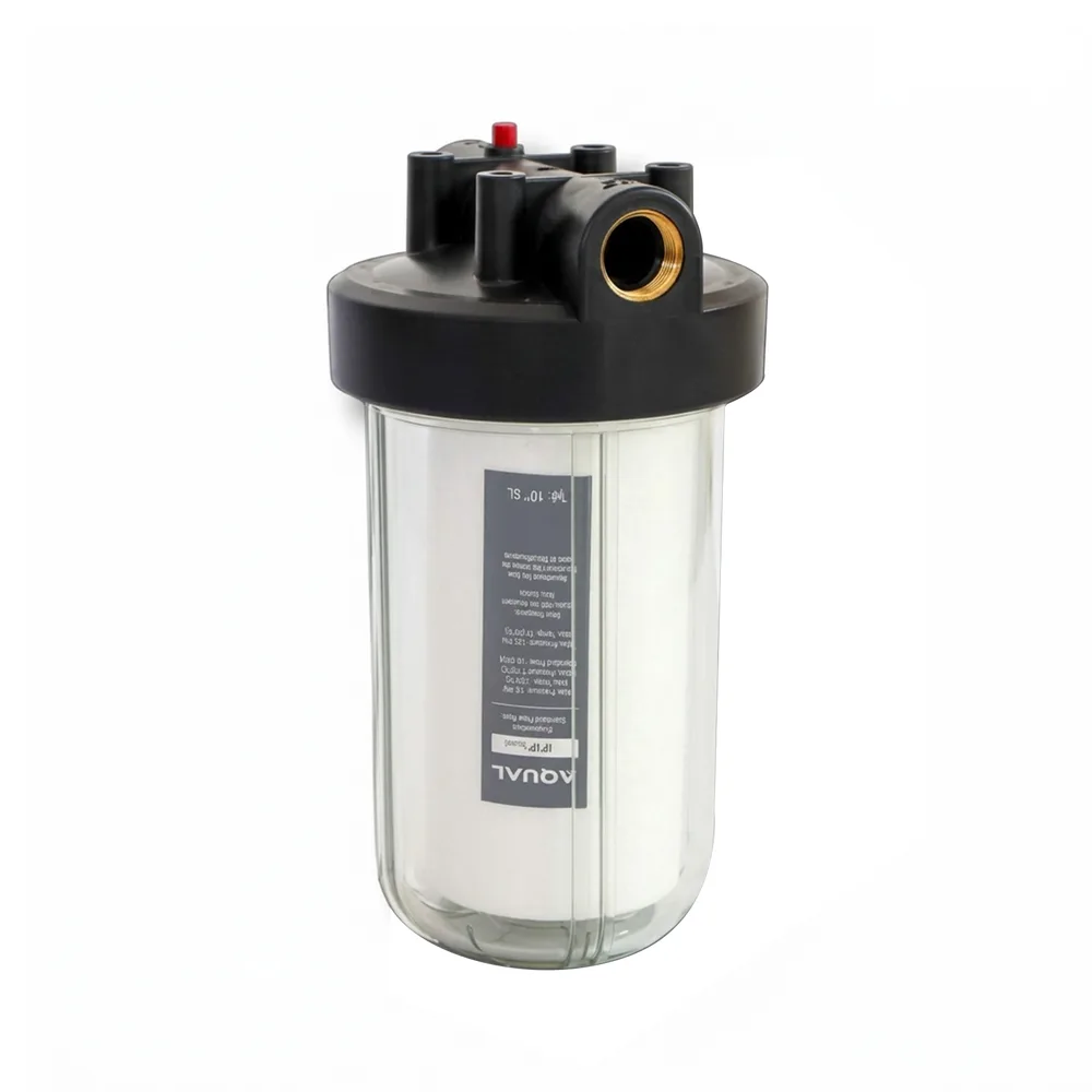 Carcasa transparente de filtro Aqual para agua