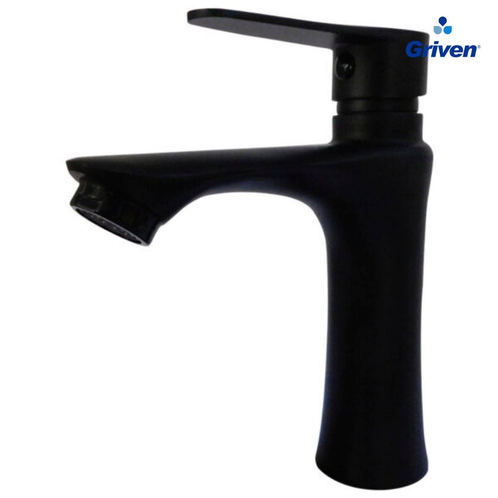 Grifería para Lavamanos Griven Agua Fría Negra