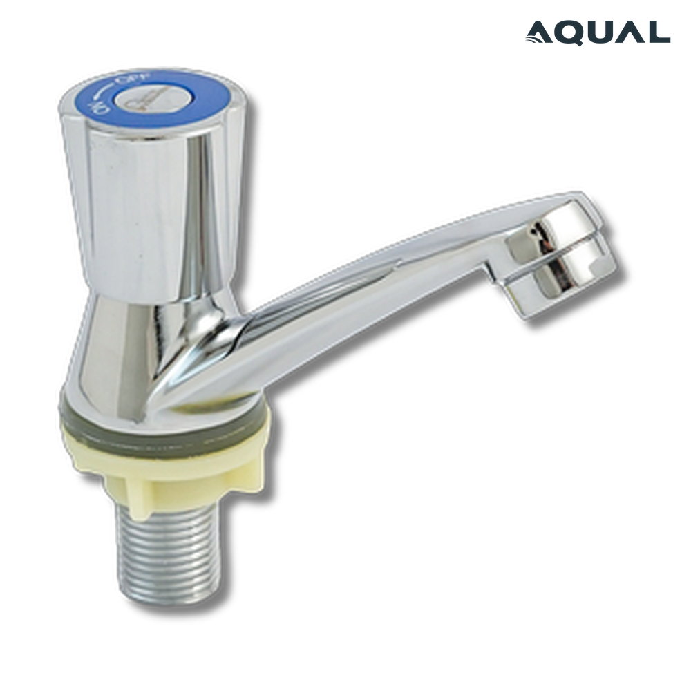 Llave de lavamanos Cromada Individual ¼ " Agua fría