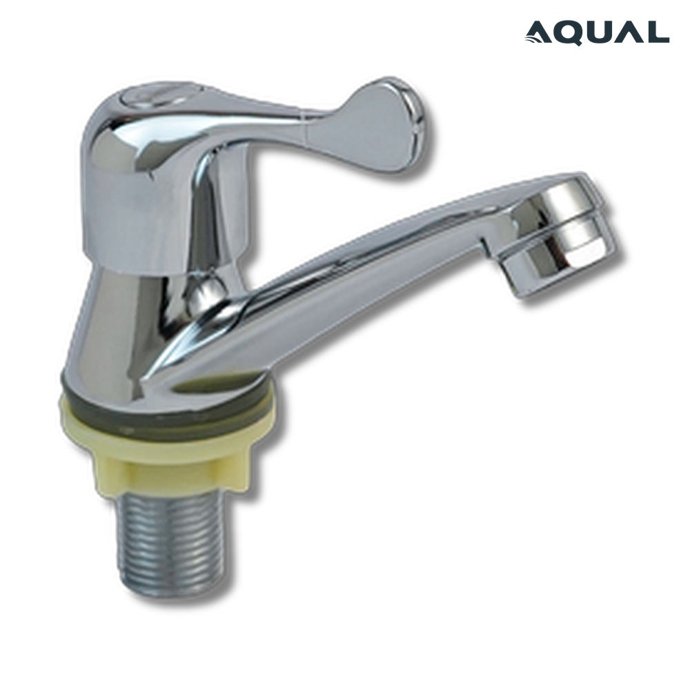 Llave de lavamanos Cromada Individual ¼ " Agua fría