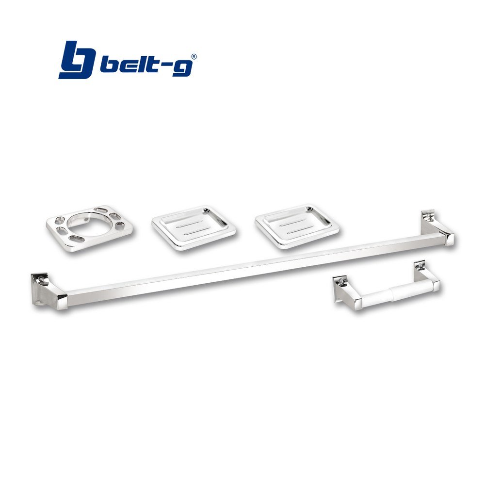 ACCESORIOS PARA BAÑO 5 Pzas. ( PLASTICO-CROMADO ) Belt-G