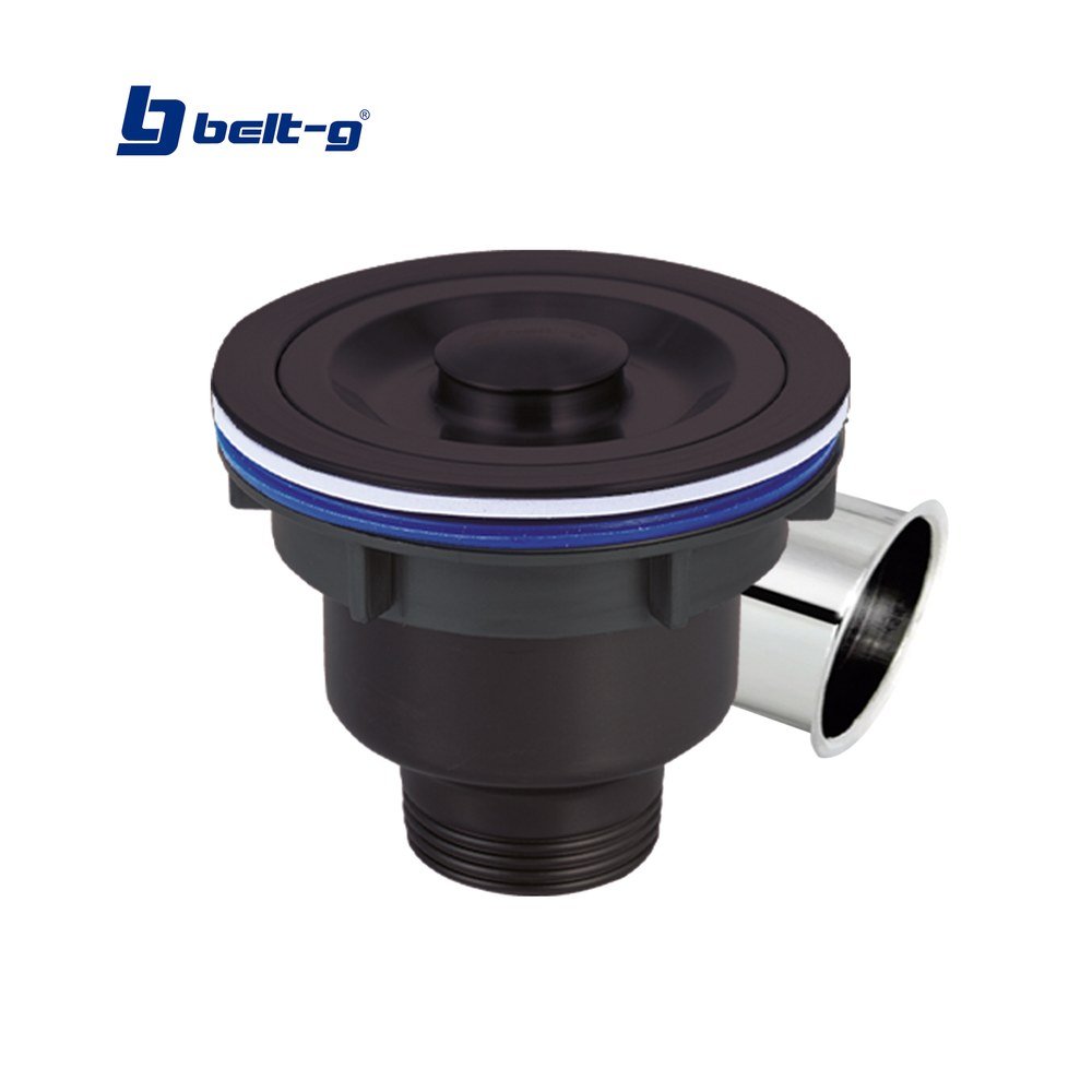 Belt-G Desagüe Fregadero Acero INOX. con Canasta y Tapa Black