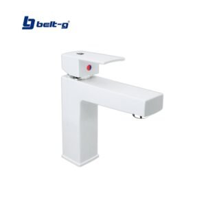 GRIFO LAVAMANOS MONOMANDO SQUARE ABS Plus WHITE Belt-G
