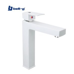 GRIFO LAVAMANOS MONOMANDO SQUARE (ALTO) WHITE ABS Plus Belt-G
