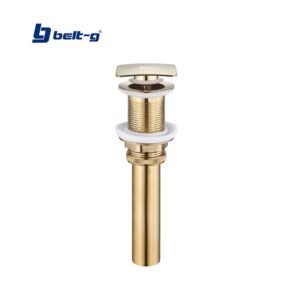 DESAGUE LAVAMANOS METAL CLICKER Mod.SQUARE GOLDEN BRUSH Belt-G