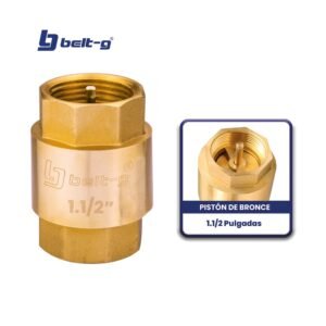 VALVULA CHECK 1.1/2" PISTON DE BRONCE Belt-G