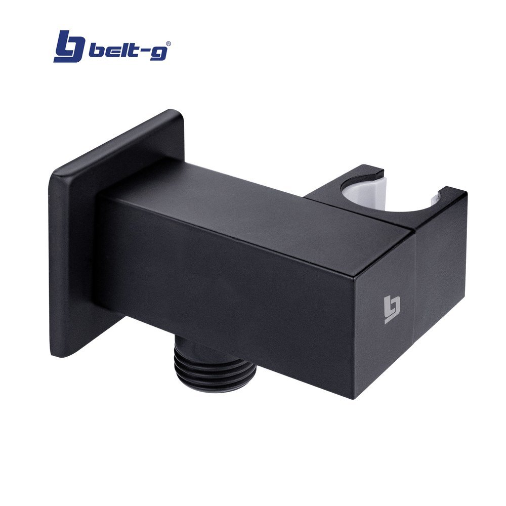 Belt-G Toma de Agua Cuadrada con Soporte Black