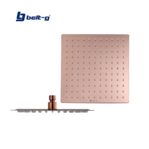 REGADERA ANTICALCAREA 10" ULTRA PLANA CUADRADA ROSE GOLD Belt-G