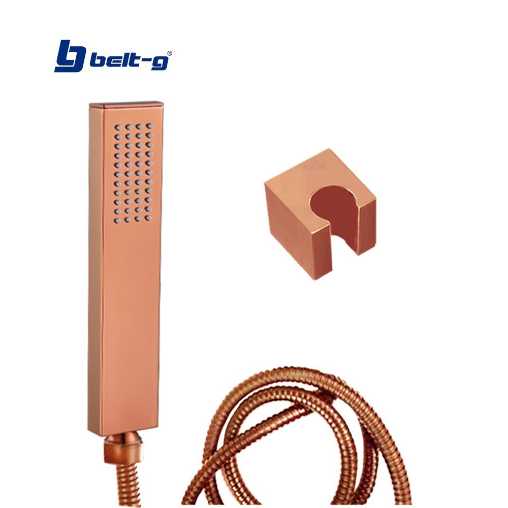 DUCHA TELEFONO RECTANGULAR METALICA ROSE GOLD Belt-G