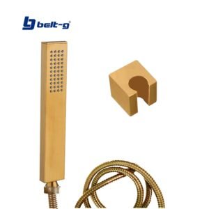DUCHA TELEFONO RECTANGULAR METALICA GOLDEN BRUSHED Belt-G