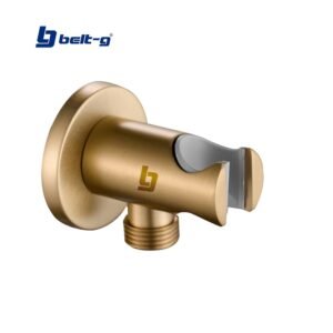 TOMA DE AGUA REDONDA CON SOPORTE GOLDEN BRUSHED Belt-G