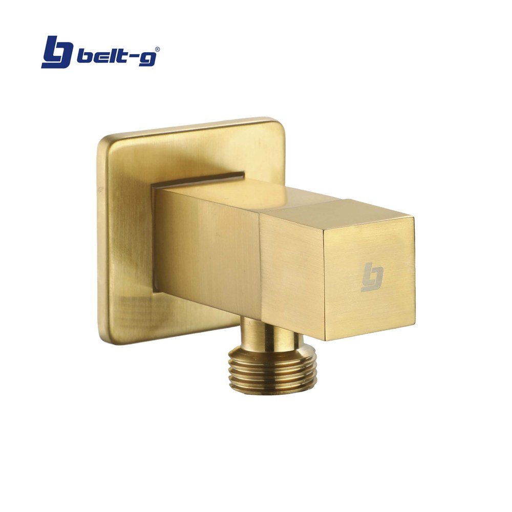 LLAVE DE ARRESTO 1/2 X 1/2 M/H ACERO INOX. SQUARE GOLDEN BRUSH Belt-G