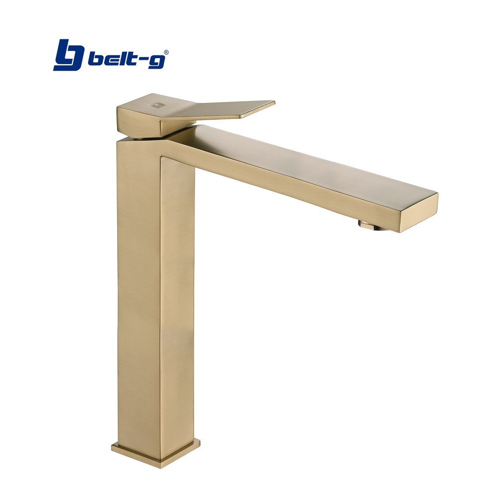Belt-G Grifo Lavamanos Monomando Piazza (Alto) Golden Brush