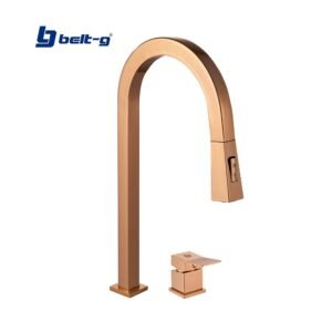 GRIFO MONOMANDO 2 PIEZAS PIAZZA ROSE GOLD EXTENSIBLE Belt-G