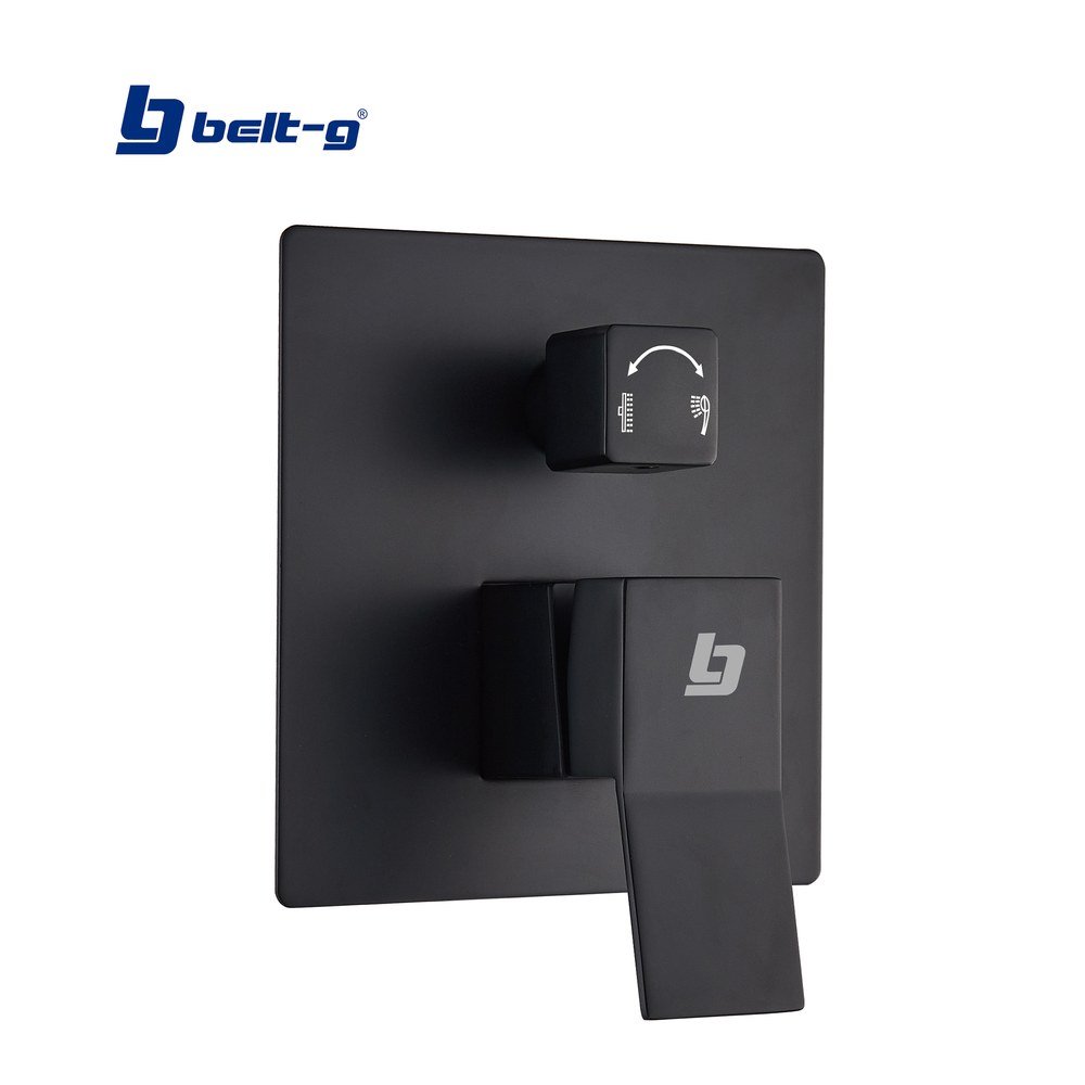 GRIFO DUCHA MONOMANDO CON DIVERTOR PIAZZA BLACK Belt-G