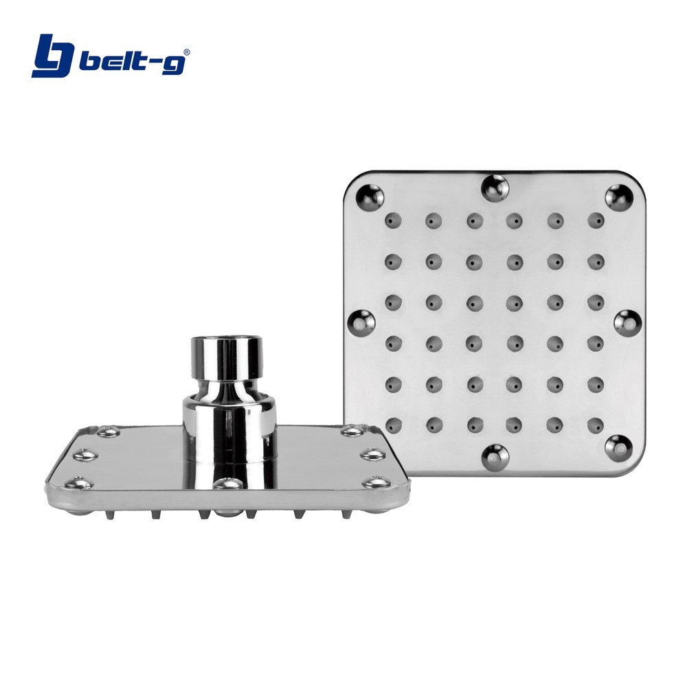 REGADERA ANTICALCAREA 4" MODELO METAL SQUARE Belt-G