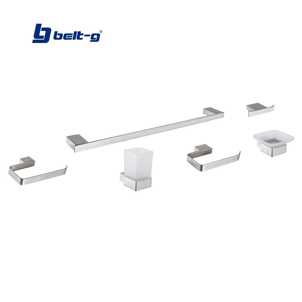 ACCESORIOS PARA BAÑO 6 Pzas. Mod. 202 BRUSHED Belt-G