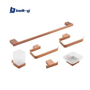 ACCESORIOS PARA BAÑO 6 Pzas. Mod. 202 ROSE GOLD (BTO). Belt-G