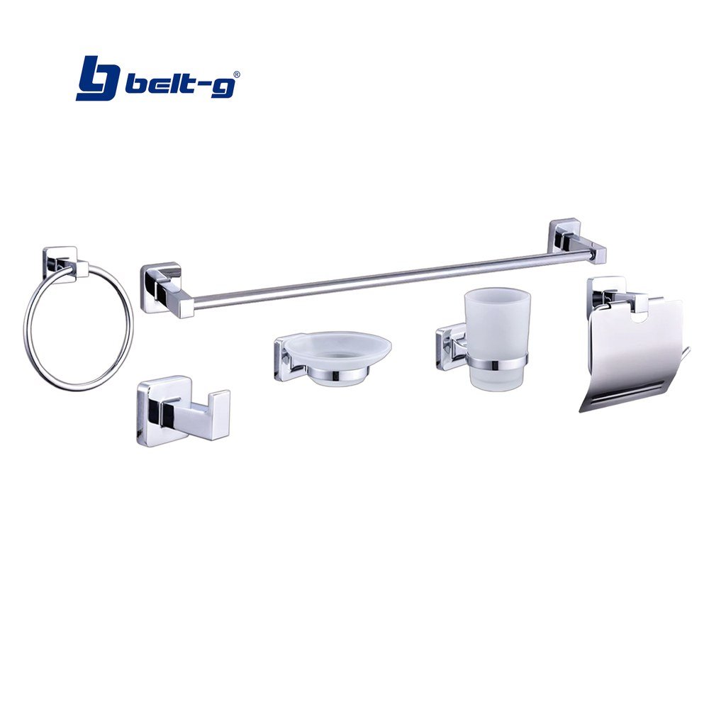 Belt-G Accesorios para Baño 6 Pzas. Mod. 110 Cromo