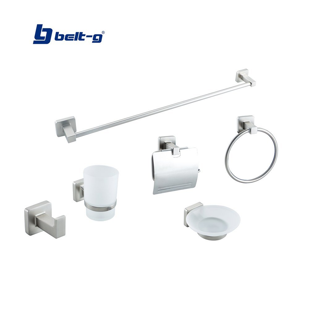 Belt-G Accesorios para Baño 6 Pzas. Mod. 110 Brushed