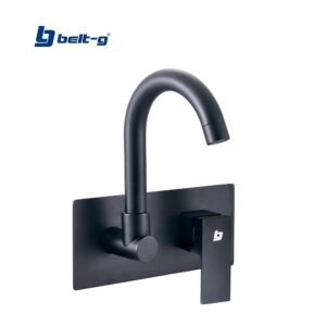 GRIFO PARED MONOMANDO SQUARE CISNE BLACK Belt-G