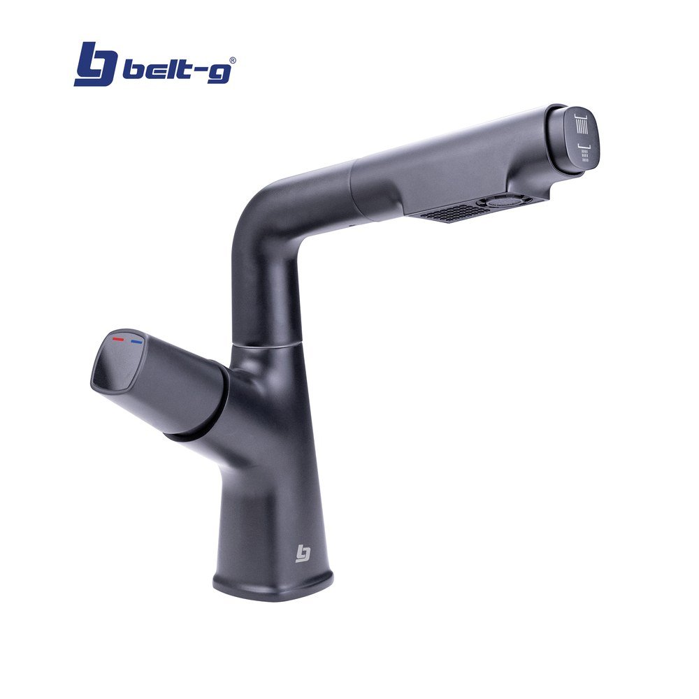 Belt-G Grifo Lavamanos Monomando Extensible Valet Black