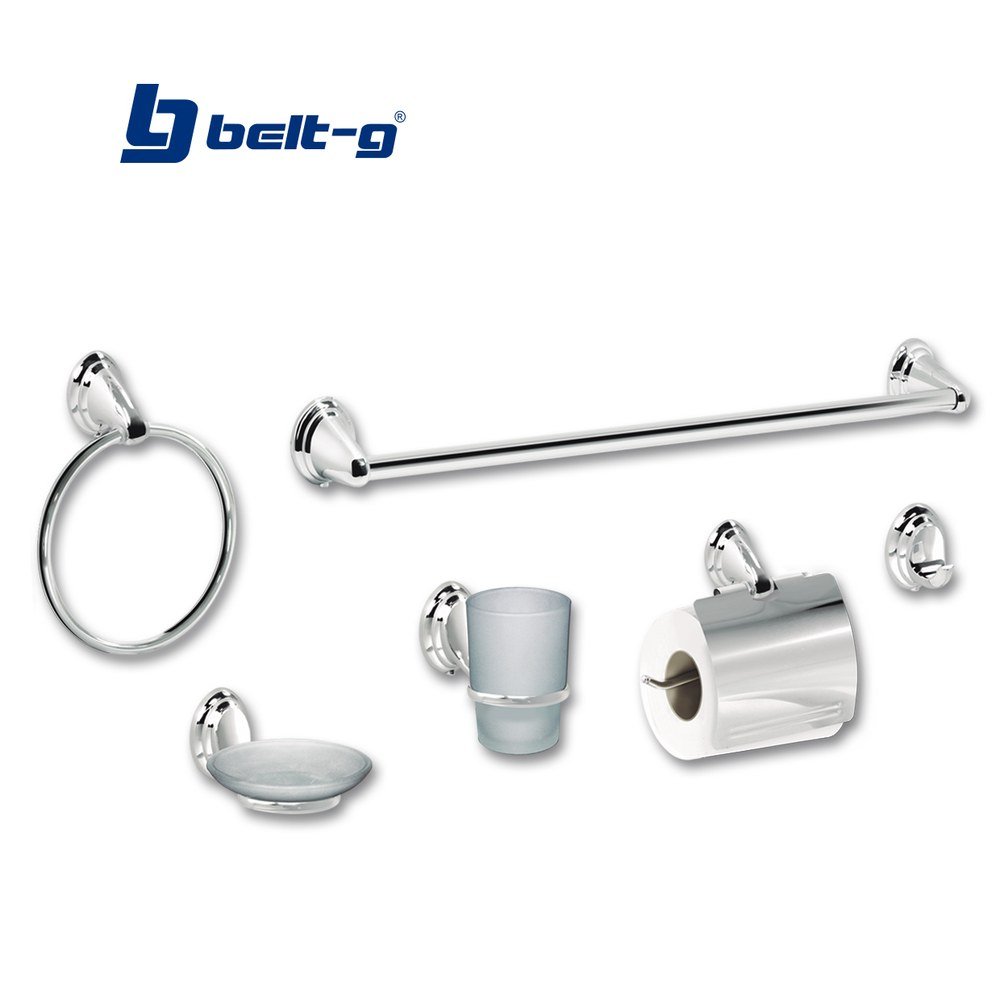 ACCESORIOS PARA BAÑO 6 Pzas. Mod. 102 CROMO Belt-G