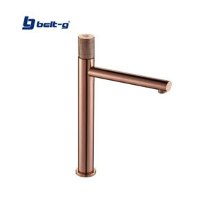GRIFO LAVAMANOS MONOMANDO SLOTT (ALTO) ROSE GOLD Belt-G