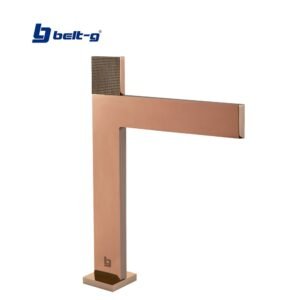 GRIFO LAVAMANOS MONOMANDO PIATTO (ALTO) ROSE GOLD Belt-G