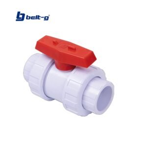 LLAVE DE BOLA PVC DOBLE UNION PARA SOLDAR 1 1/2" Belt-G