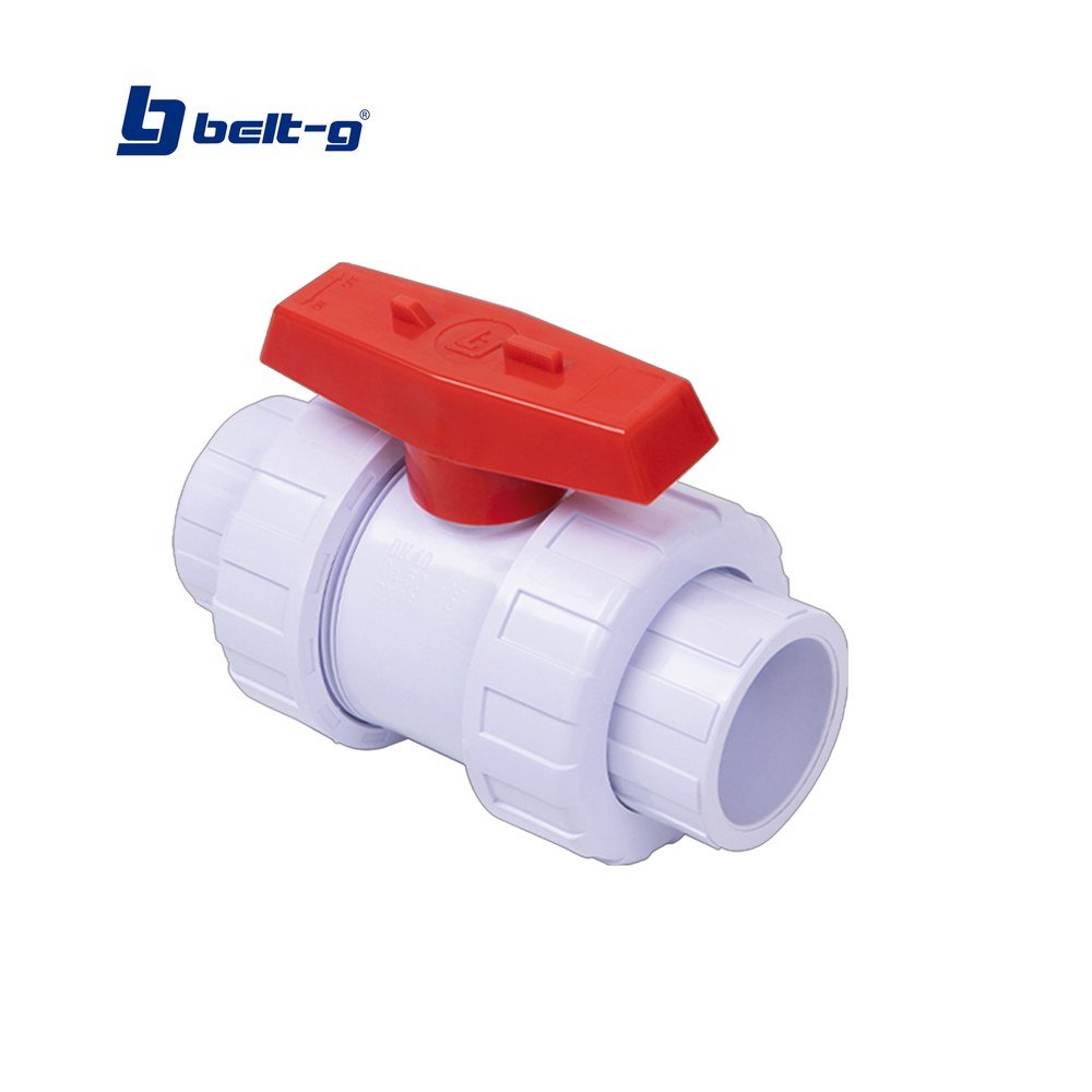 Belt-G Llave de Bola PVC Doble Unión para Soldar 1 1/2"