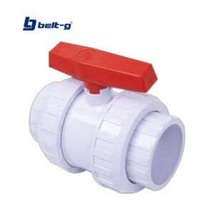 LLAVE DE BOLA PVC DOBLE UNION PARA SOLDAR 4" Belt-G