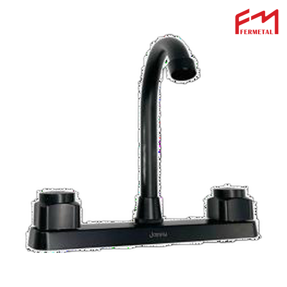 Grifería para fregadero 8" en ABS manilla Crown negro mate Jappy