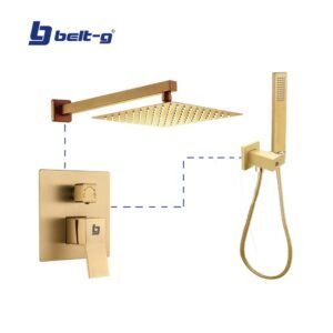 KIT DUCHA PIAZZA GOLDEN BRUSHED Belt-G
