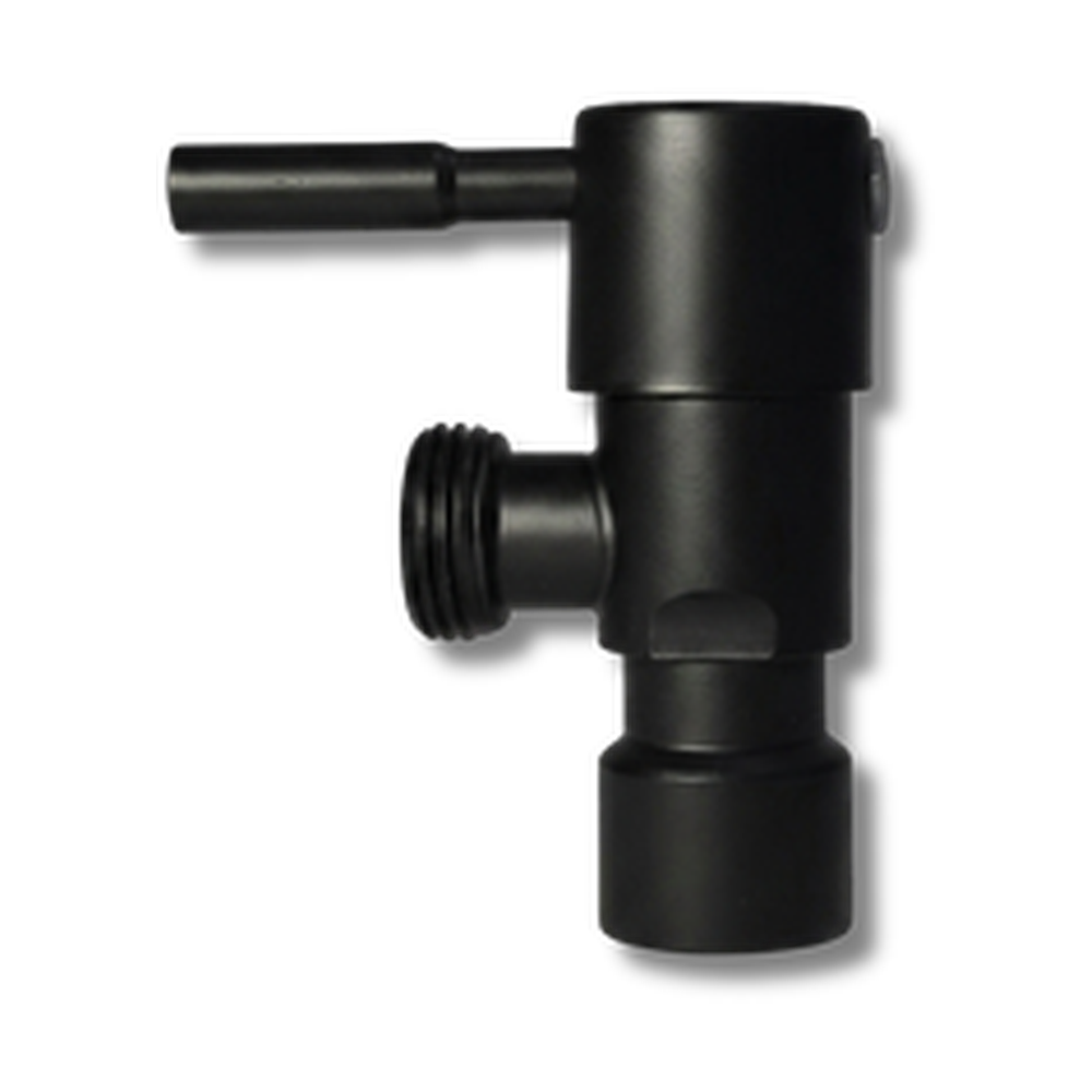 Llave de arresto de ½" negra hembra-macho metal