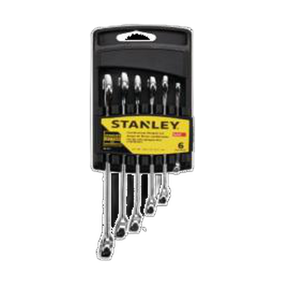 Juego de llaves combinadas 6 pzas 1/4, 3/8, 7/16, 1/2, 9/16, 5/8" Stanley