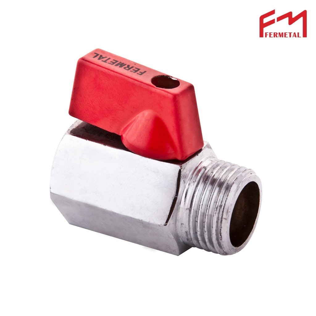 Llave de arresto cromada de bola 1/2" x 1/2"