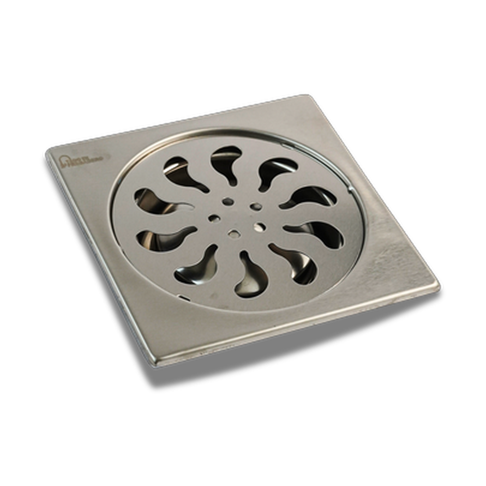 Rejilla centro piso 4" Doble función Cromada