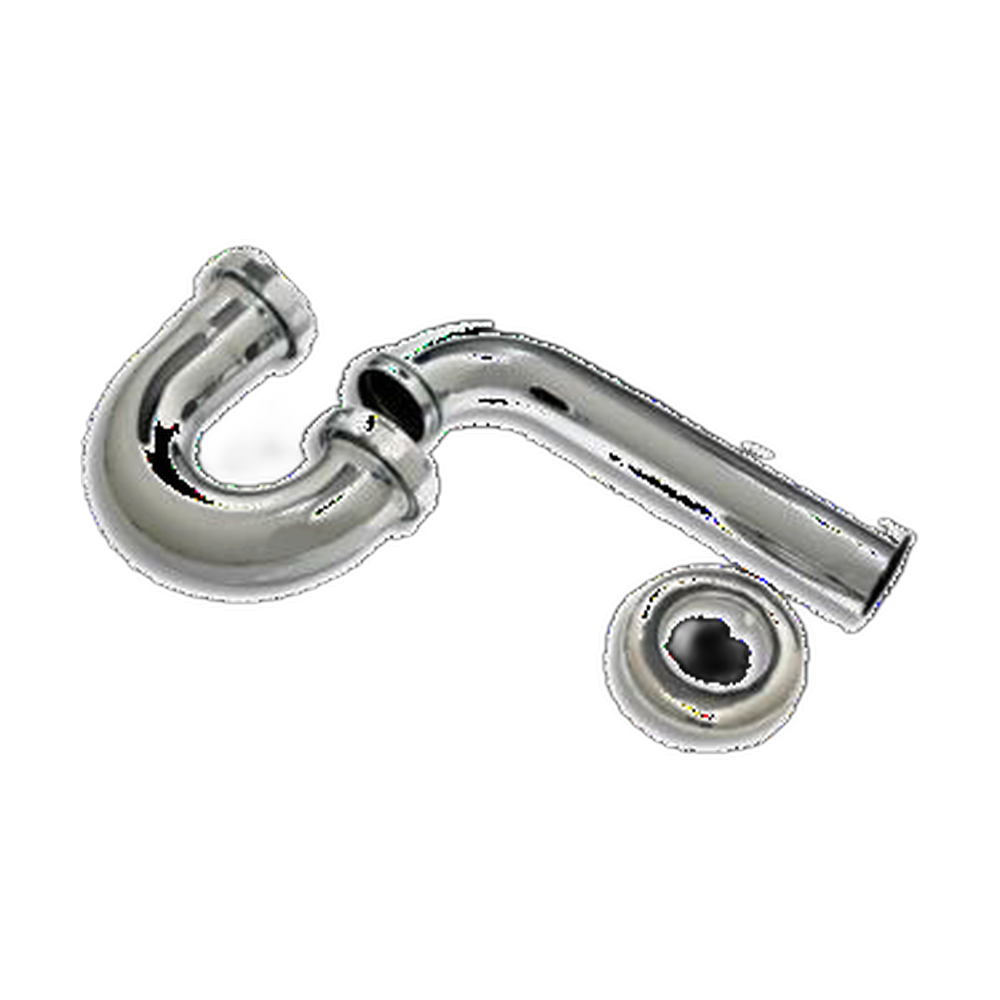 Sifón de 1 1/4" metálico cromado con rosca