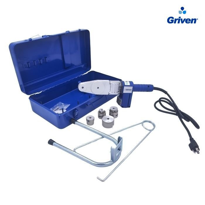 Griven Termofusora para PPR Calienta 270°C Incluye 3 Juegos Dados 1/2" 3/4" 1" 600W