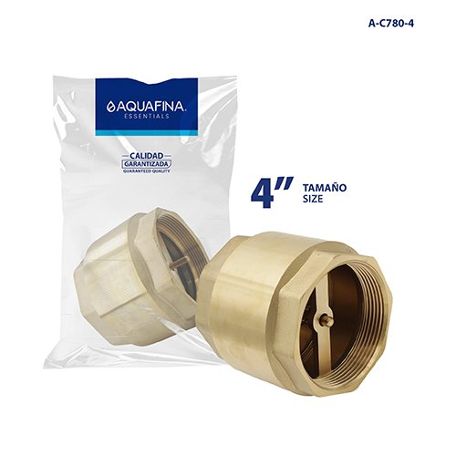 Check Vertical de Bronce 4" C/vastago de Bronce Aquafina