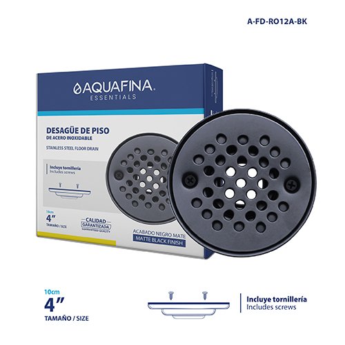Desagüe para Piso Acero Inoxidable Acabado Negro Aquafina