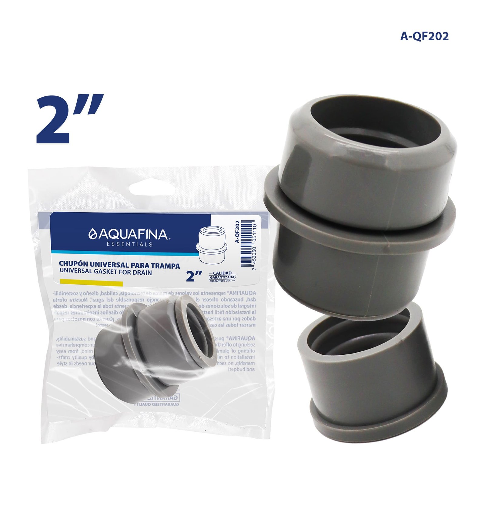 Chupon Universal para Trampa de Tuberia de 2"UNION Aquafina
