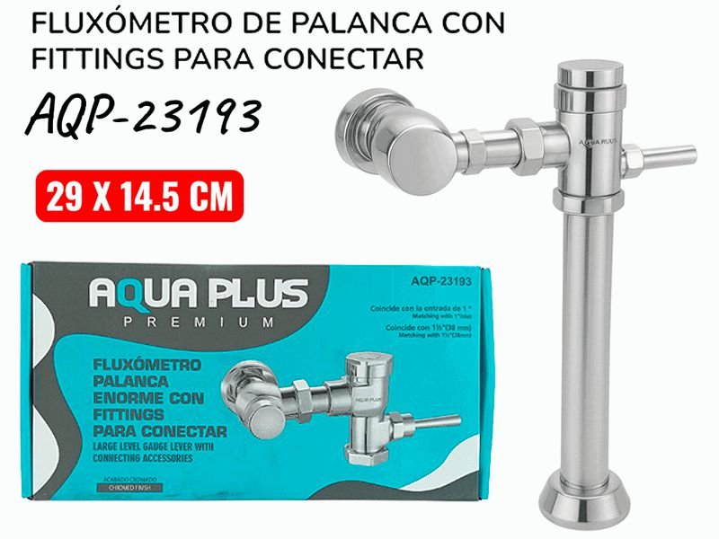 Fluxómetro Largo para Urinario Medidas 29 x 14.5 cm Aqua Plus