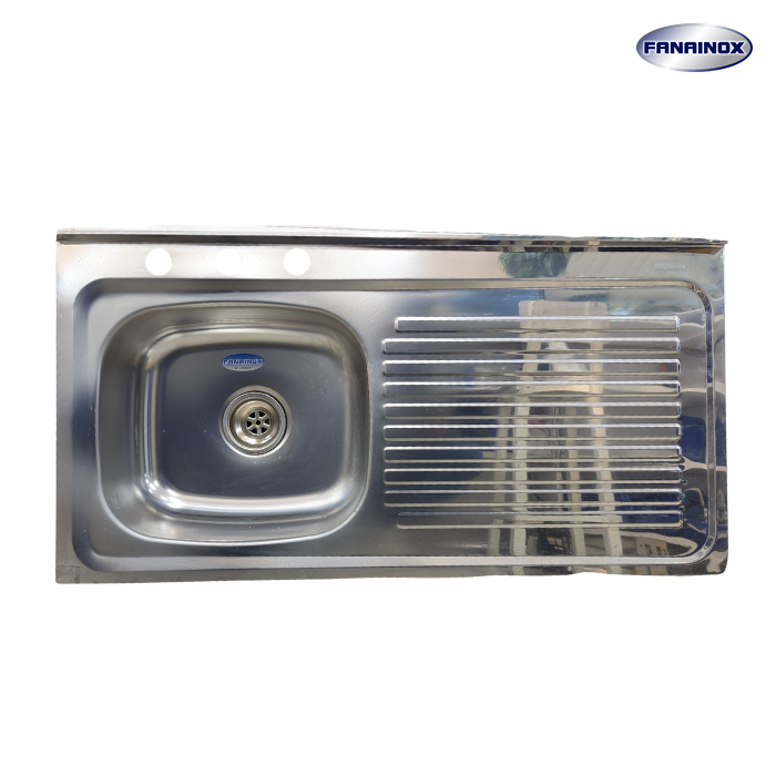 Fregadero Inoxidable Fanainox con Ponchera Izquierda