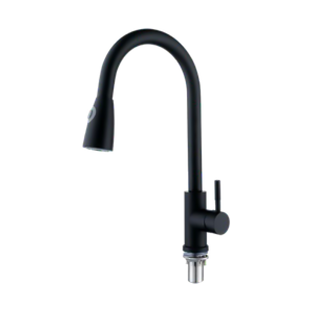 Grifería Monomando para Fregadero Acquabella Negra Volga