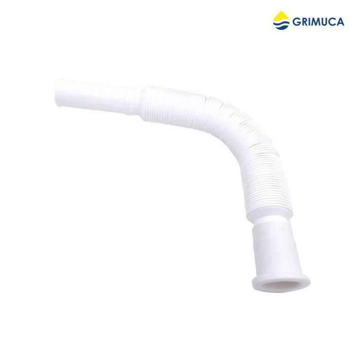 Sifón Para Lavamanos Corrugado Punta de Goma 1 1/4"