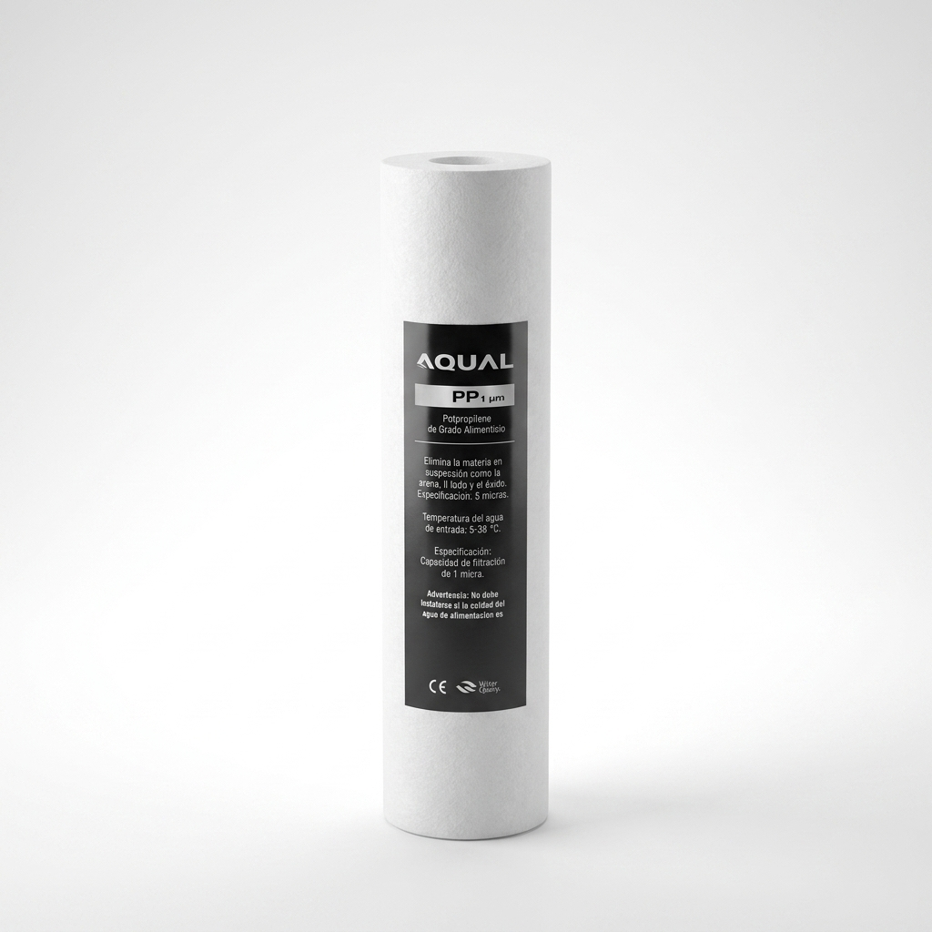 Aqual Cartucho para Filtro de Agua de Celulosa 10 x 2.5" 1 micrón