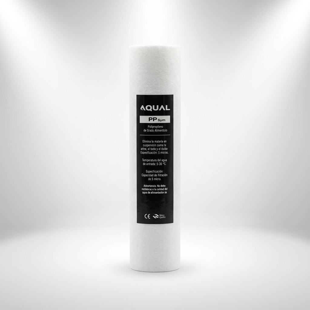 Aqual Cartucho para Filtro de Agua de Celulosa 10 x 2.5" 5 micrón