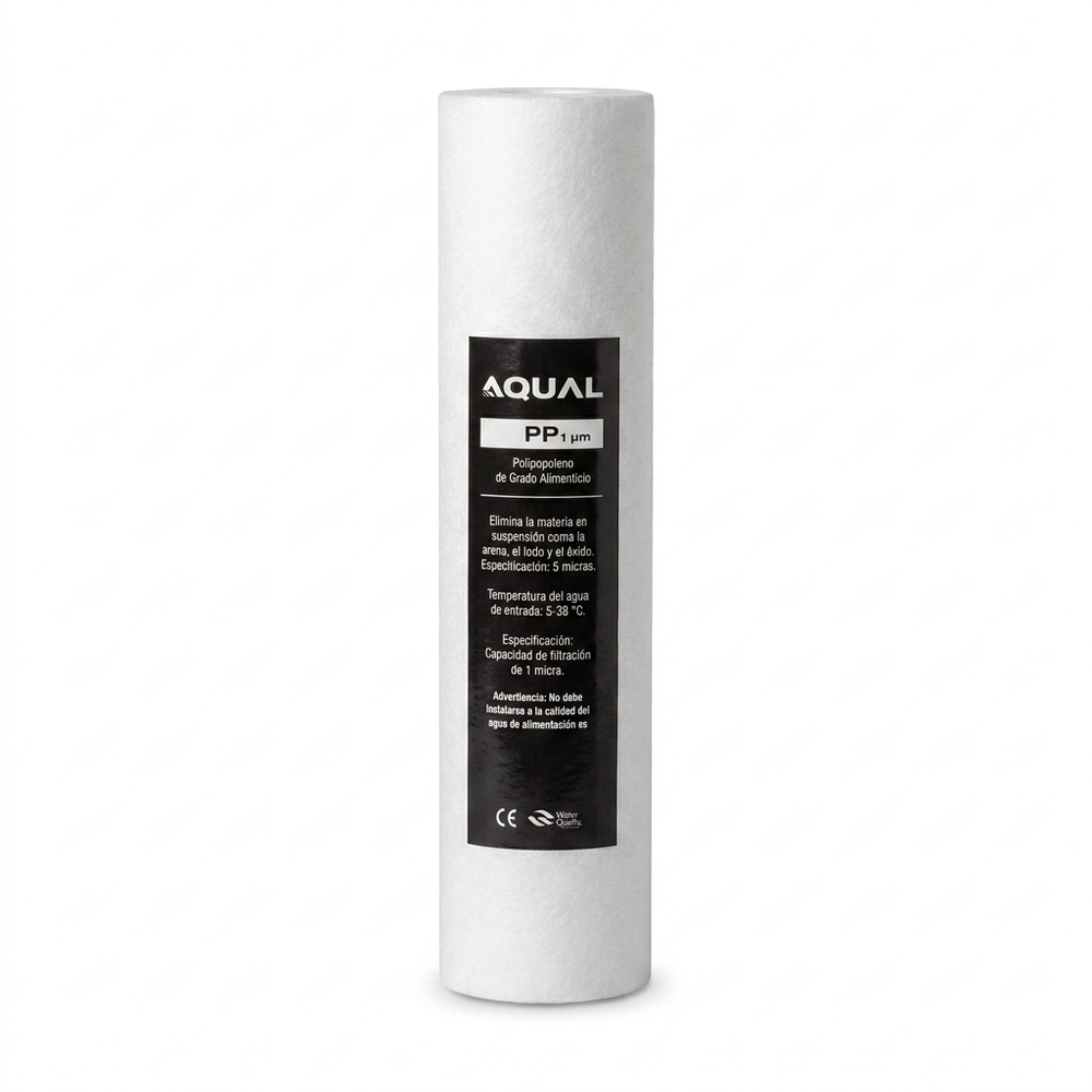 Aqual Cartucho para Filtro de Agua de Sedimento de PP de 20 x 4.5" 1 micrón